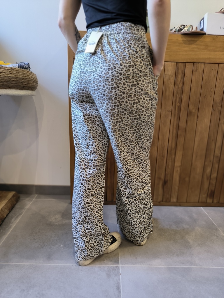 Pantalon fluide leopard