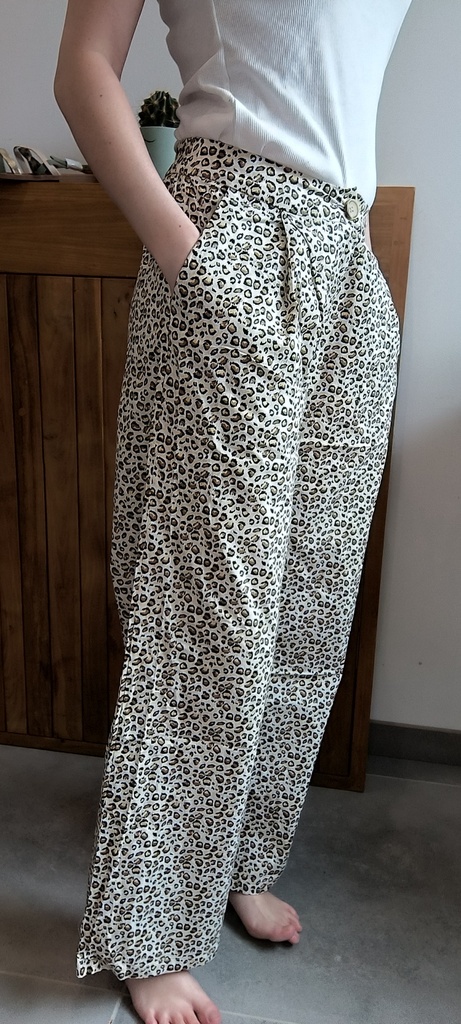 Pantalon fluide leopard